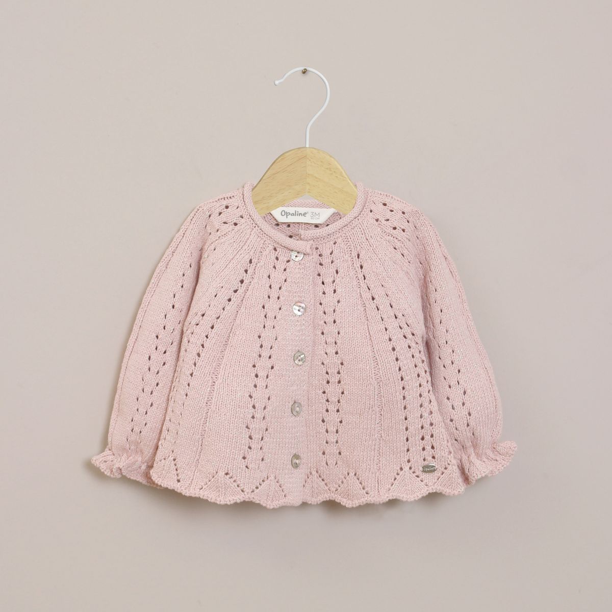 OPALINE - Chaleco Bebe Niña Rosado
