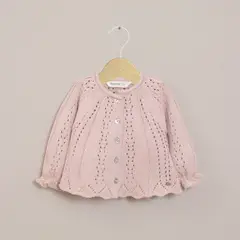OPALINE - Chaleco Bebe Niña Rosado