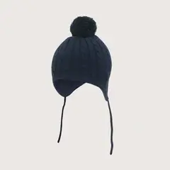 OPALINE - Gorro Bebé Invierno Azul Niño 100% Algodón