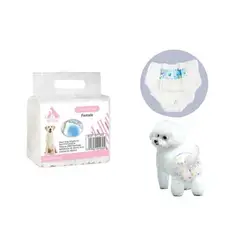 GENERICO - Pañal para perra talla S 3-5kg 26-36cm Rosado