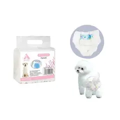 GENERICO - Pañal para perra talla M 5-10kg 28-41cm Blanco