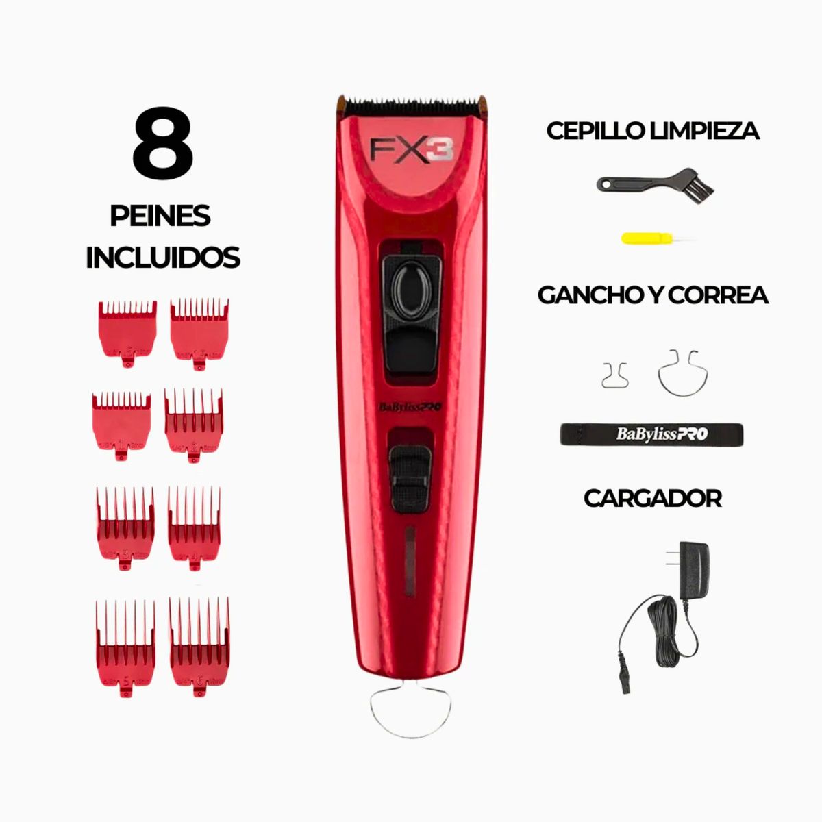 BABYLISS PRO - Cortadora De Pelo Profesional Babyliss Pro Fx3 Ferrari