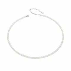 VOUSEZ - Collar plata perlas elegante joya mujer