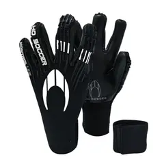 HO SOCCER - Guantes de Arquero Kontrol Alert Adhesión Sin Férulas Talla 11 Negro Blanco