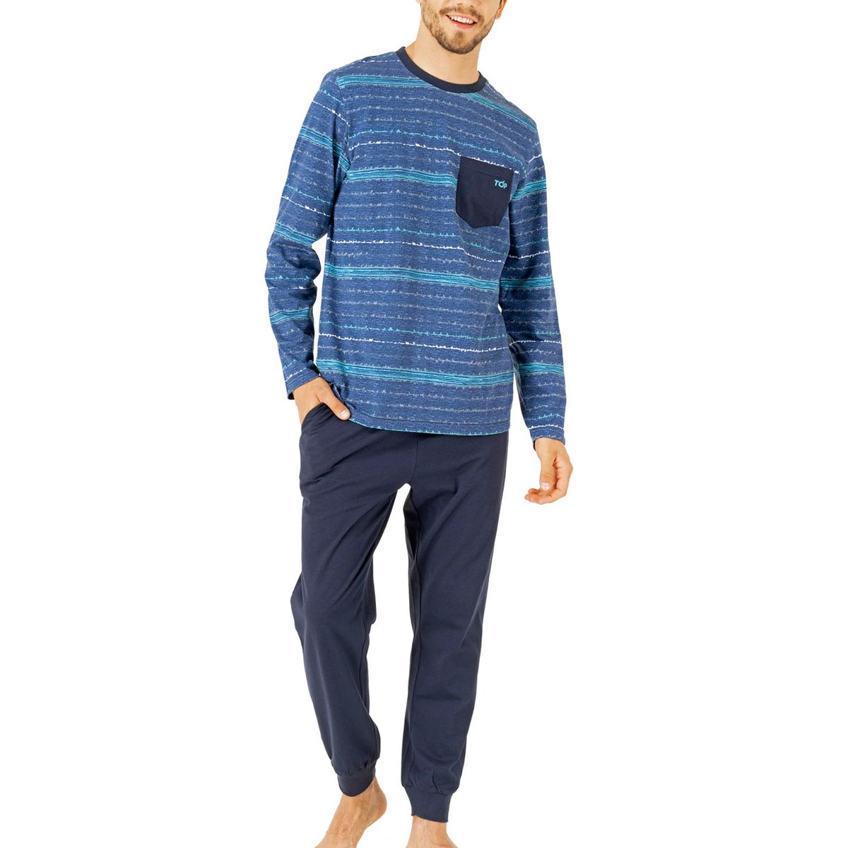 TOP - Pijama Polar Largo Hombre