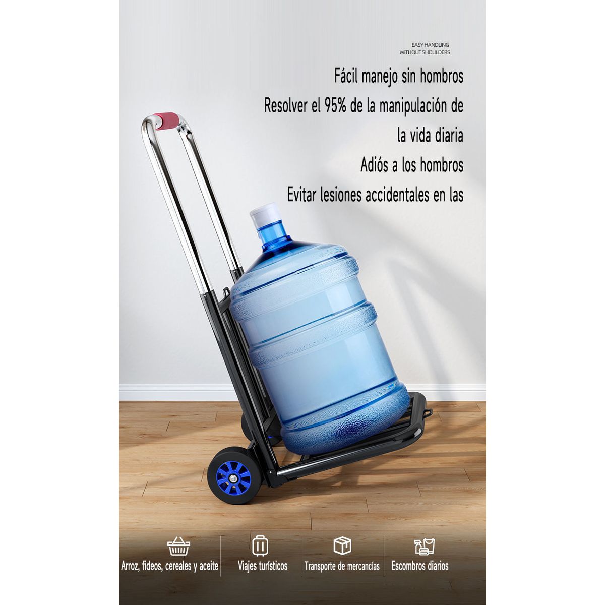 Trolley Plegable Portátil Negro, marca GENERAL - Foto Principal