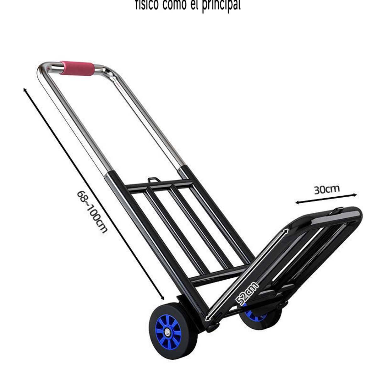 Trolley Plegable Portátil Negro, marca GENERAL - Foto 2