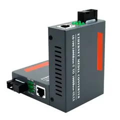 GENERICO - Extensor Ethernet por Fibra Óptica Gigabit, Monomodo 1 Fibra 1000Mbps