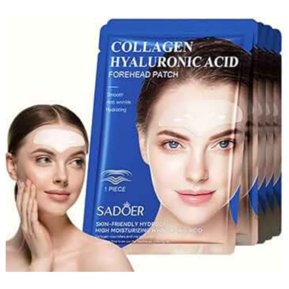 GENERICO - Pack de 8 Mascarillas para Frente Colágeno & Ácido Hialurónico Antiedad