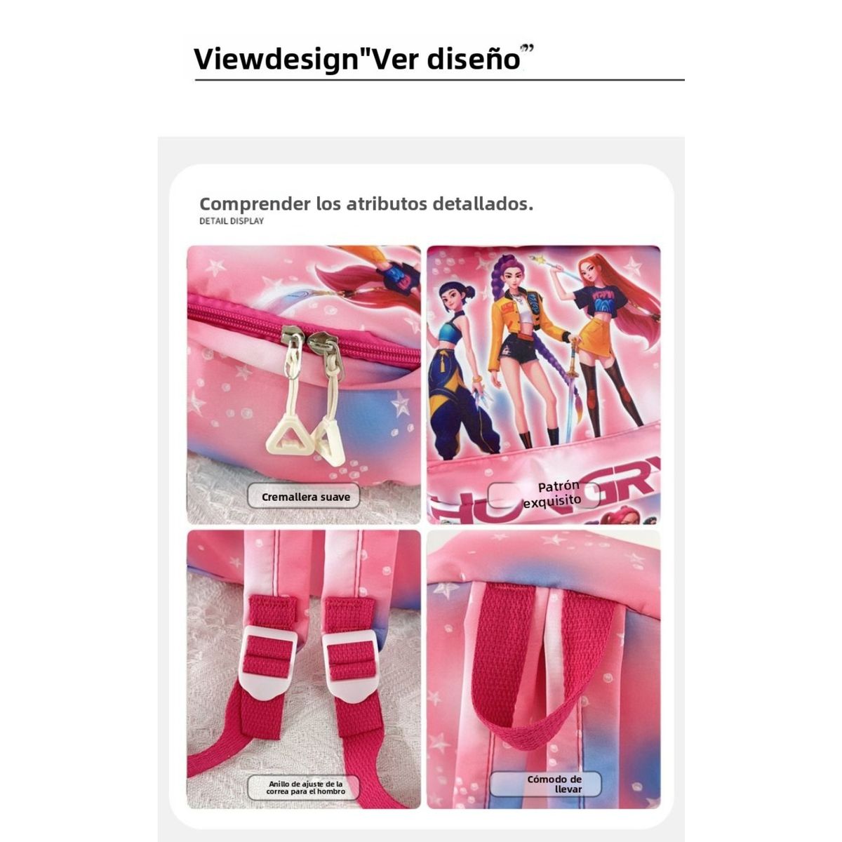 TIOZONEY - Mochila Infantil Niña Pop