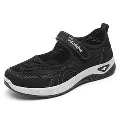 DANWEILE - Zapatos casuales para caminar de malla transpirable de moda para mujer - Negro