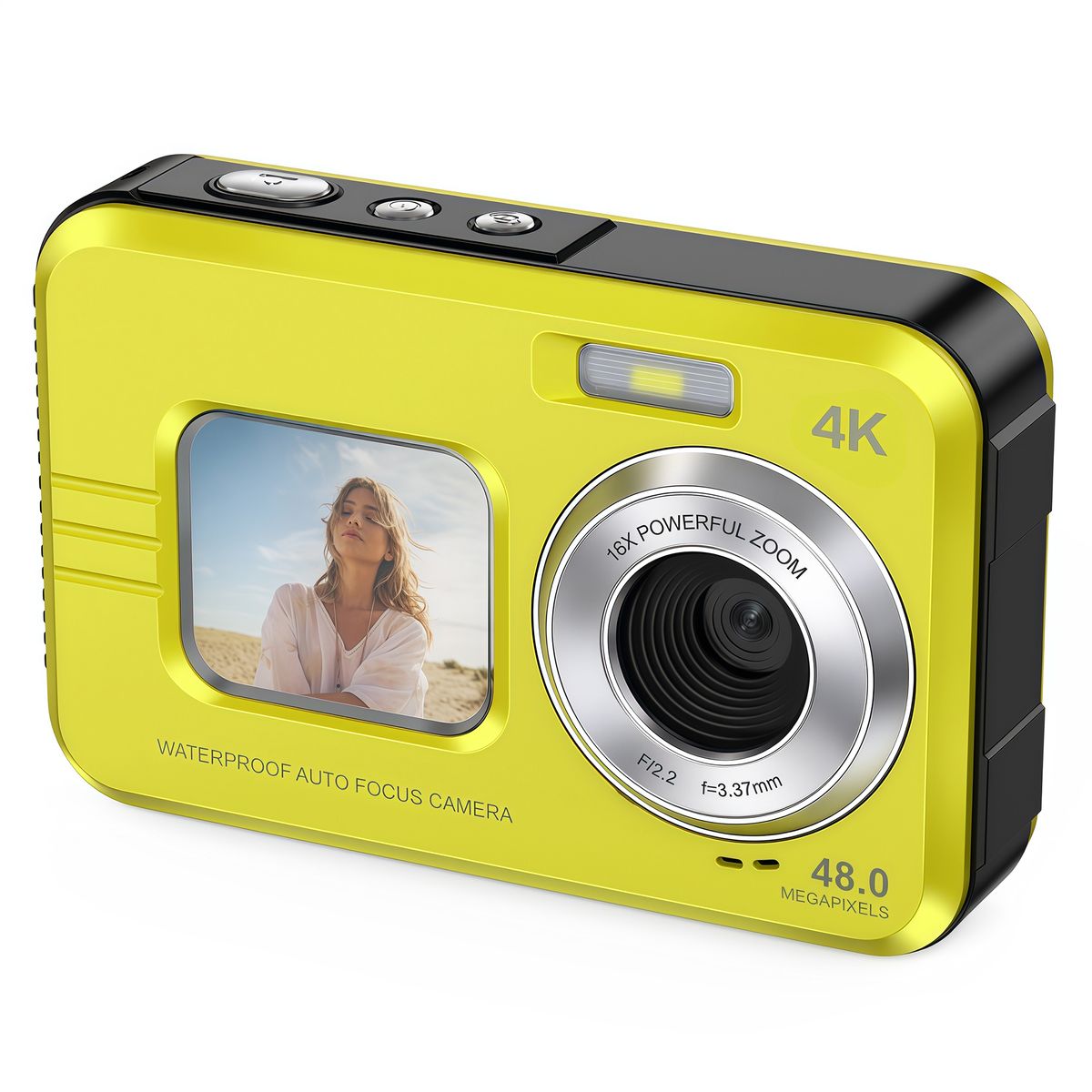 RENVMEXY - ¡Cámara 4K Sumergible 48MP IP68! Doble Pantalla, 60 Min Grabación