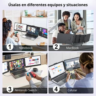 Imagen 2 del producto Extensor de Pantalla para Notebook de 14 Pulgadas FHD - Compatible Mac/Wind/Android