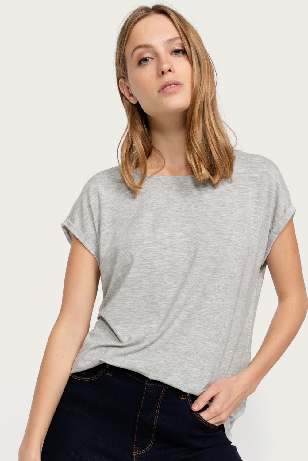 VERO MODA - Polera Lisa Manga Corta Mujer Vero Moda