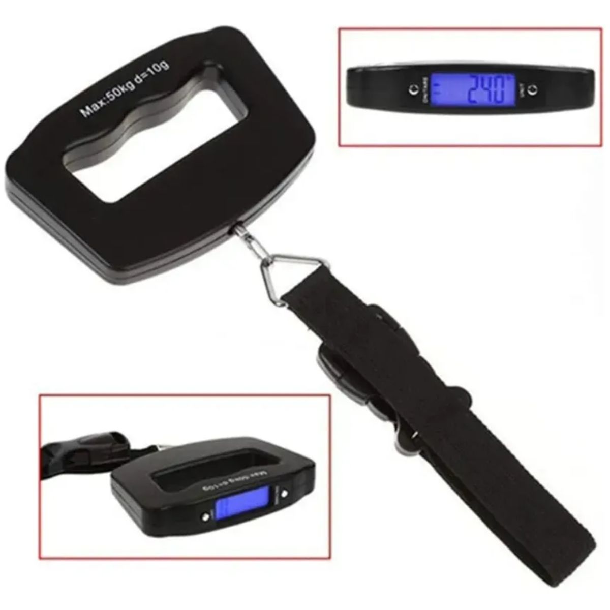 GENERICO - Balanza Digital Colgante Portatil 50Kg Con Pantalla Led