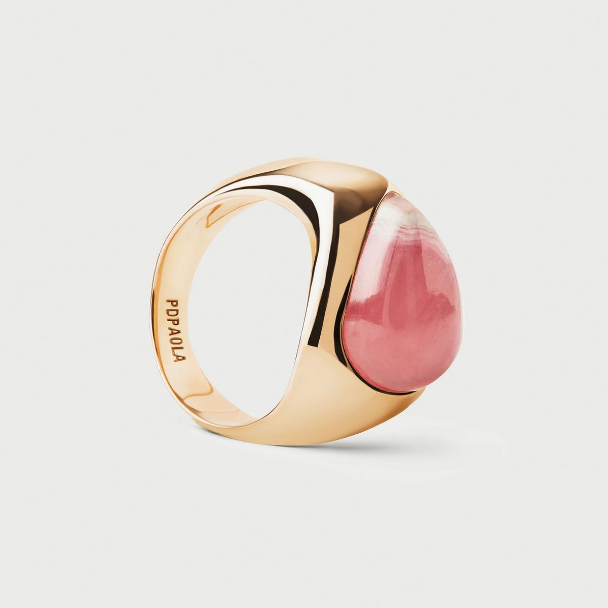 PDPAOLA - Anillo Sello con Rodocrosita Luna