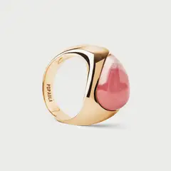 PDPAOLA - Anillo Sello con Rodocrosita Luna