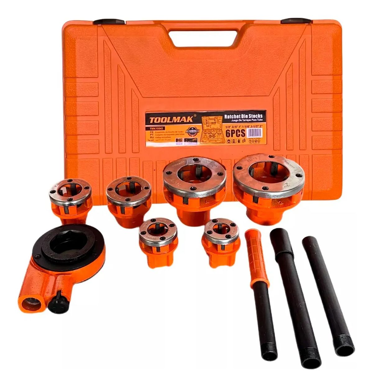 GENERICO - Set Juego De Terrajas Manual Para Tubo 6 Piezas