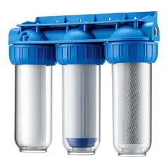 UMEXUS - Filtro Agua Triple Anti Sarro Ablandador 10 Pulgadas 3/4