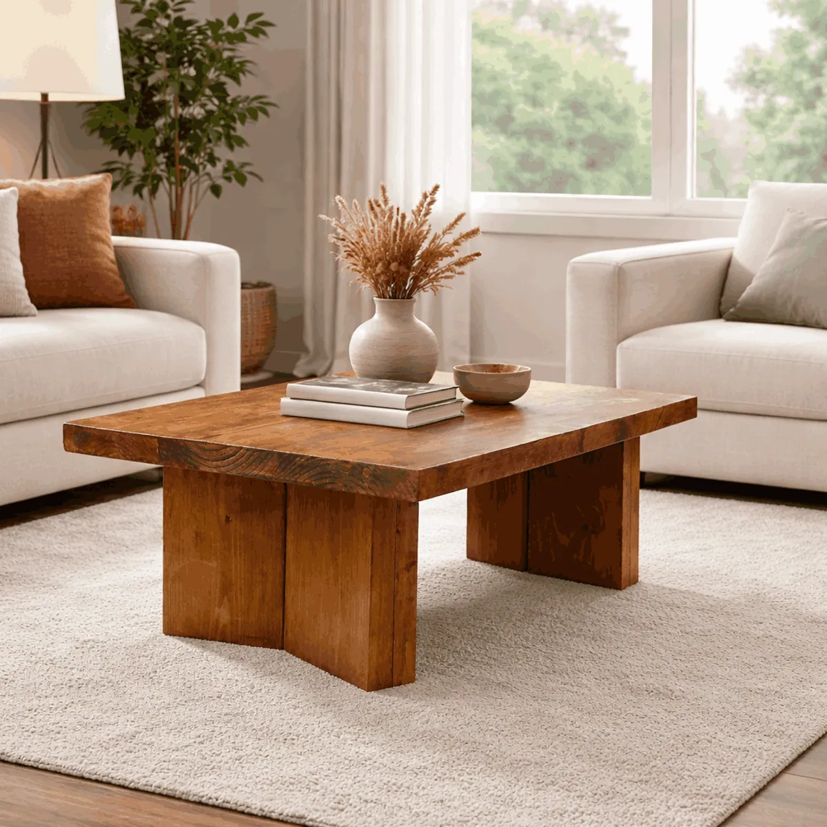 GENERICO - Mesa de Centro de Madera 100 x 65 x 43