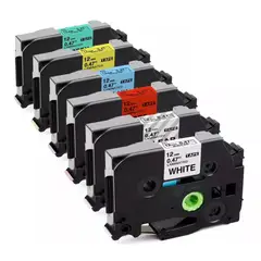 GENERICO - Pack 6 De Cintas Rotuladoras Compatibles Con Brother TZE-231