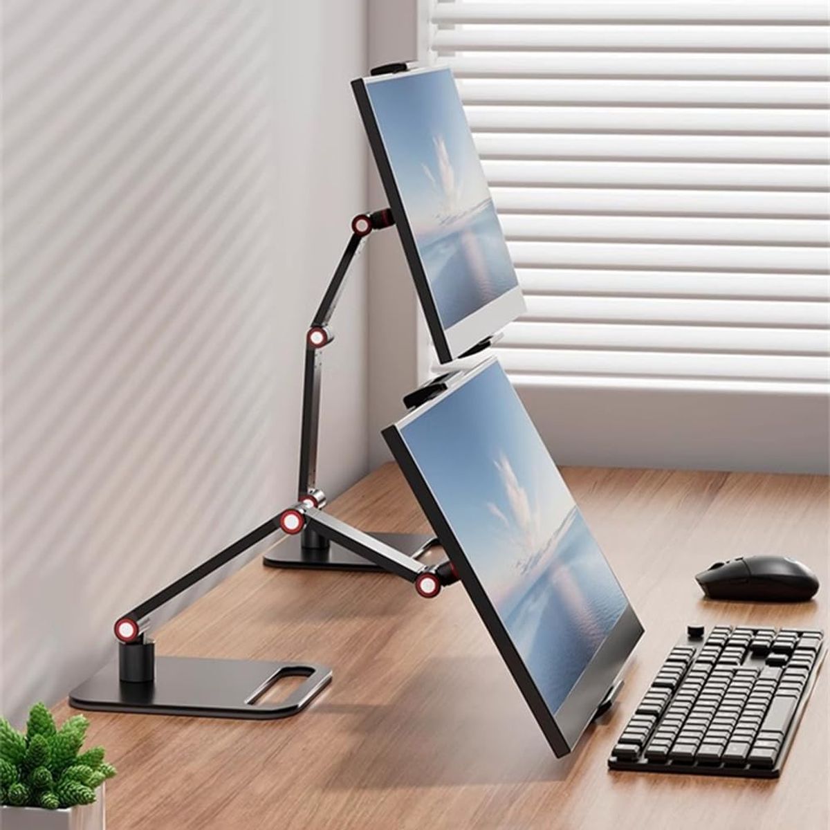 BLUEDREAMER - Soporte de monitor portátil para pantalla de 12 a 17.3 pulgadas, soporte de metal
