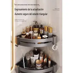 GENERAL - Rack De Baño Punch- Storage Cesta De Esquina Para Uso Domés Plateado