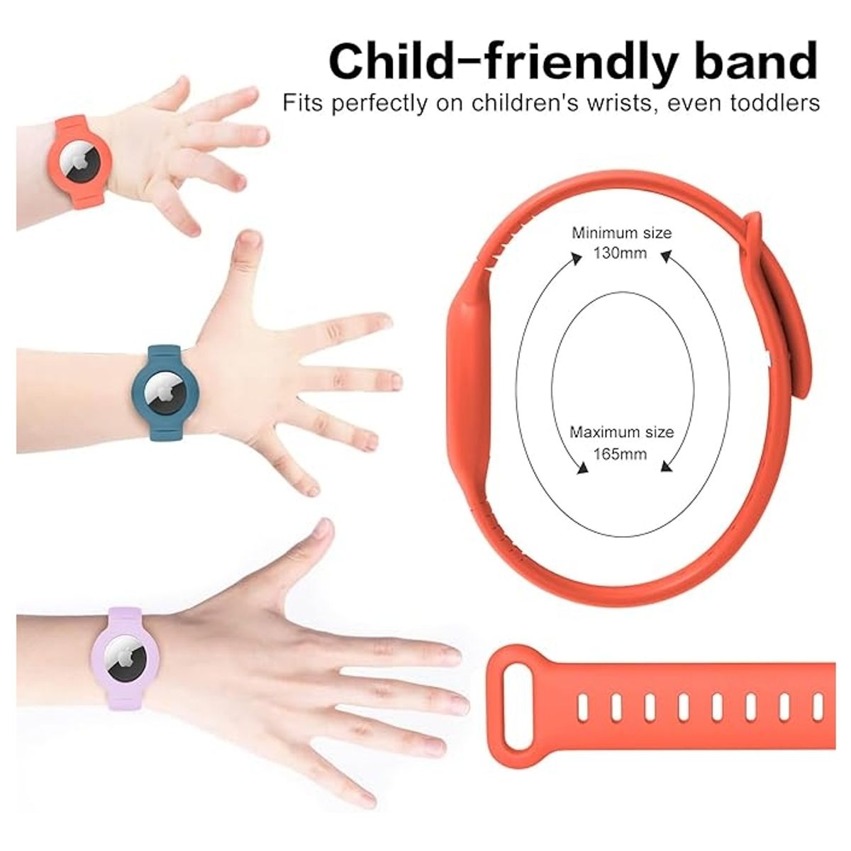 GENERICO - Pulsera Protectora Ajustable para AirTag Antipérdida para Niños Múltiples Colores