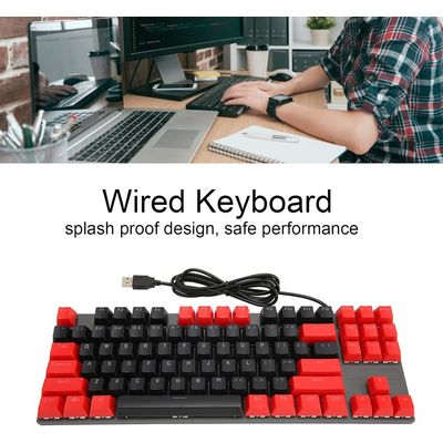 Imagen 2 del producto Teclado mecánico para juegos retroiluminación RGB 87 teclas, conexión por cable USB teclas flotantes