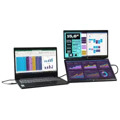 ASIAQUALITY - Extensor de pantalla portátil para Notebook 15.6 60hz Vertical Rotación 330° windows