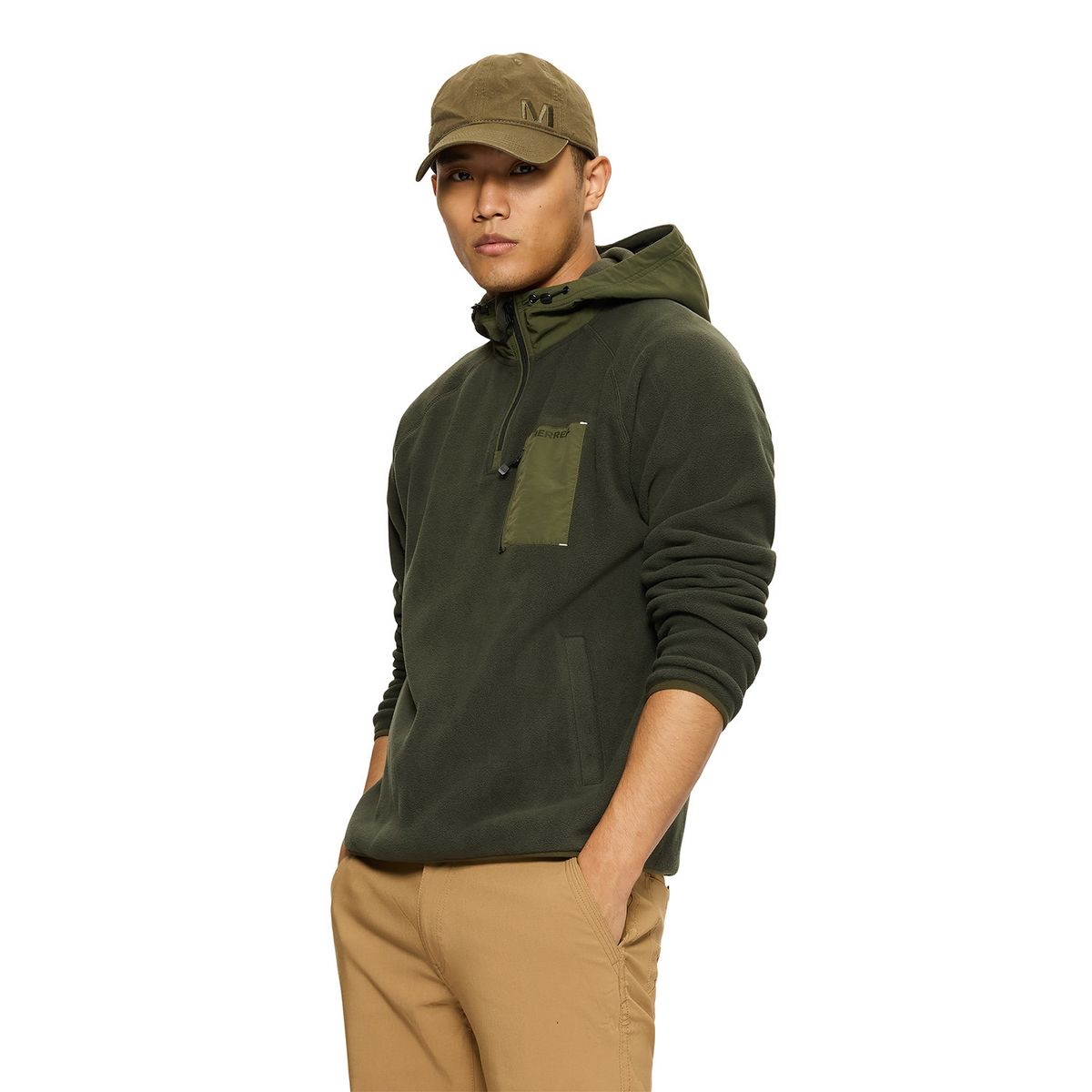 MERRELL - Polar Hombre Hooded Fleece Café MERRELL
