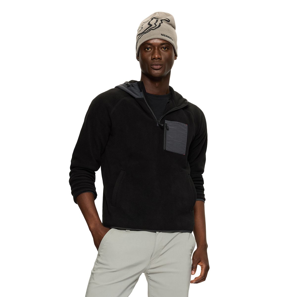 MERRELL - Polar Hombre Hooded Fleece Negro MERRELL