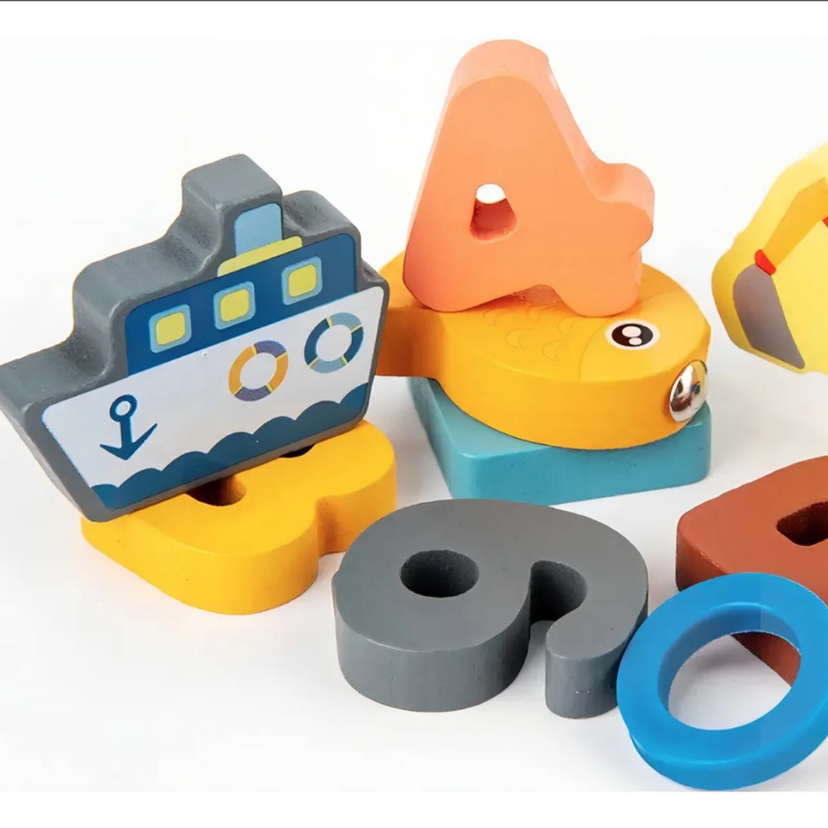 IRM - Tablero Juego Educativo Montessori Letras Números Figuras Color Colores