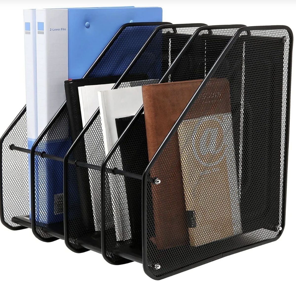 OKAY - Organizador Revistero Libros Escritorio Metalico 4 Niveles