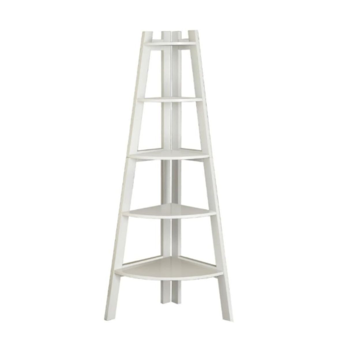 GENERICO - Organizador Esquinero Estante Librero 5 Niveles Blanco