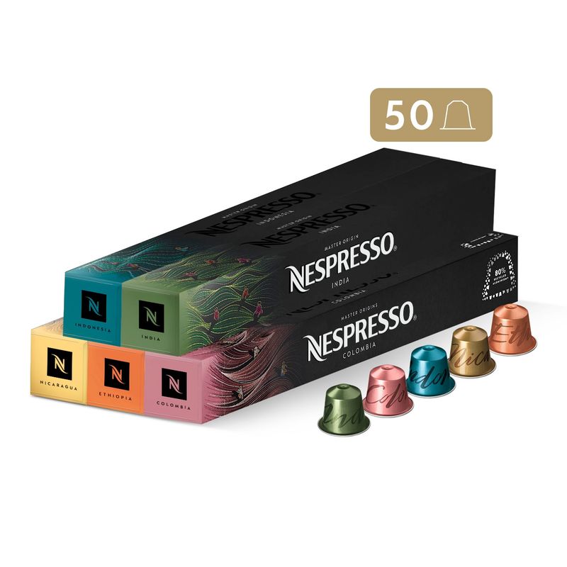 NESPRESSO - Cápsulas de Café Pack Master Origin - 50 unidades