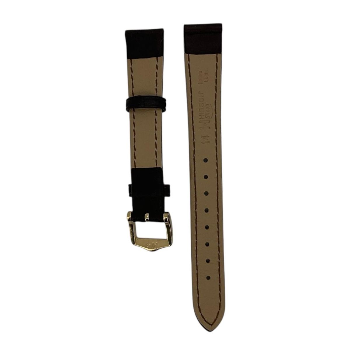 GENERICO - Correa Reloj Hirsch Sheep M Hebilla Dorada 14mm
