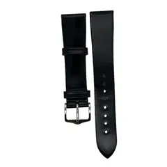 GENERICO - Correa Reloj Hirsch Patent Leather M Hebilla Plateada 14mm