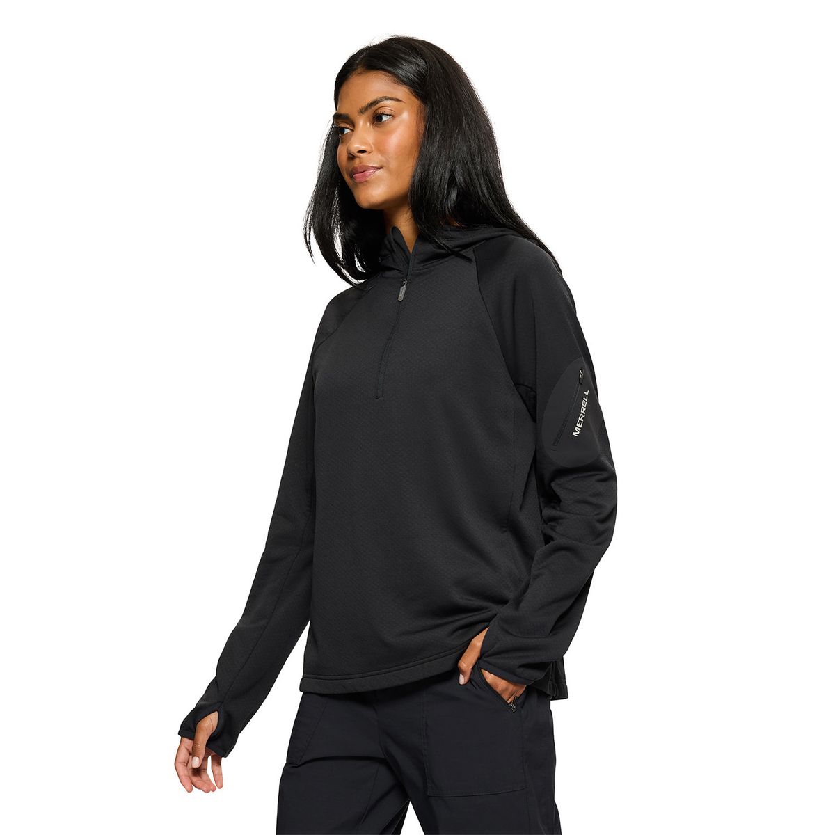 MERRELL - Poleron Mujer Active Hoody Negro MERRELL