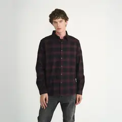ELLUS - Camisa Hombre Manga Larga Regular Cuadros