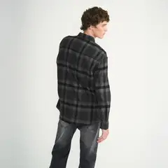ELLUS - Camisa Hombre Cuadro Grande Flannel