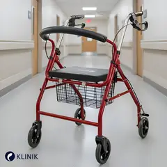 HOMEBRANDT - Burrito Andador Ortopedico Adulto 4 Ruedas Y Frenos Asiento