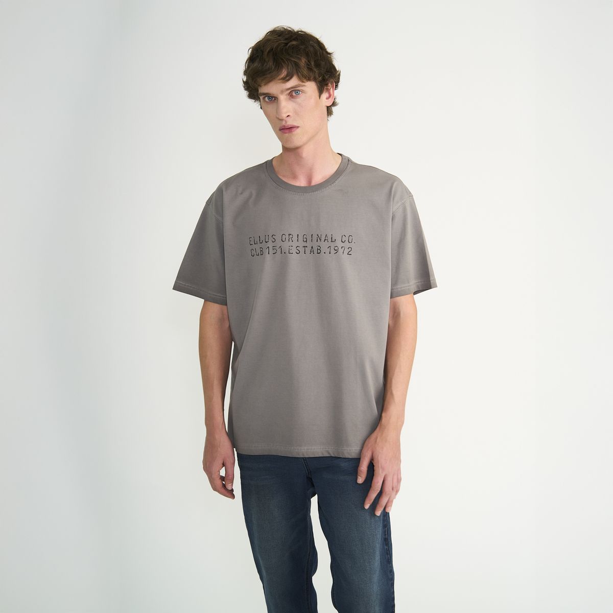 ELLUS - Polera Ellus Algodón Pesado Dirty Wash