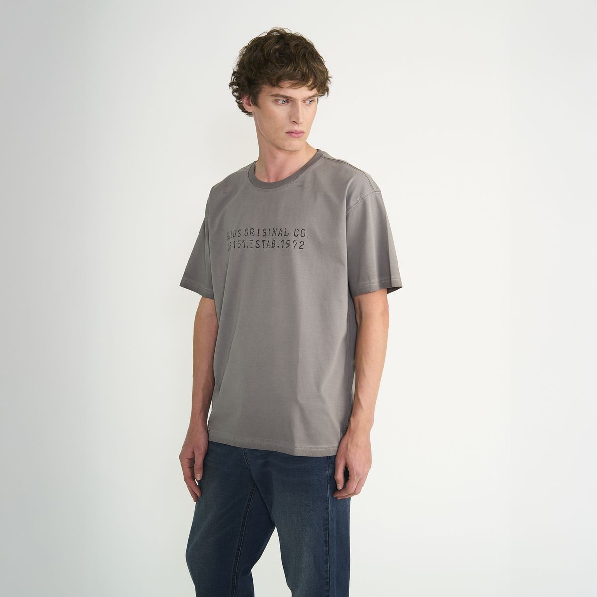 ELLUS - Polera Ellus Algodón Pesado Dirty Wash