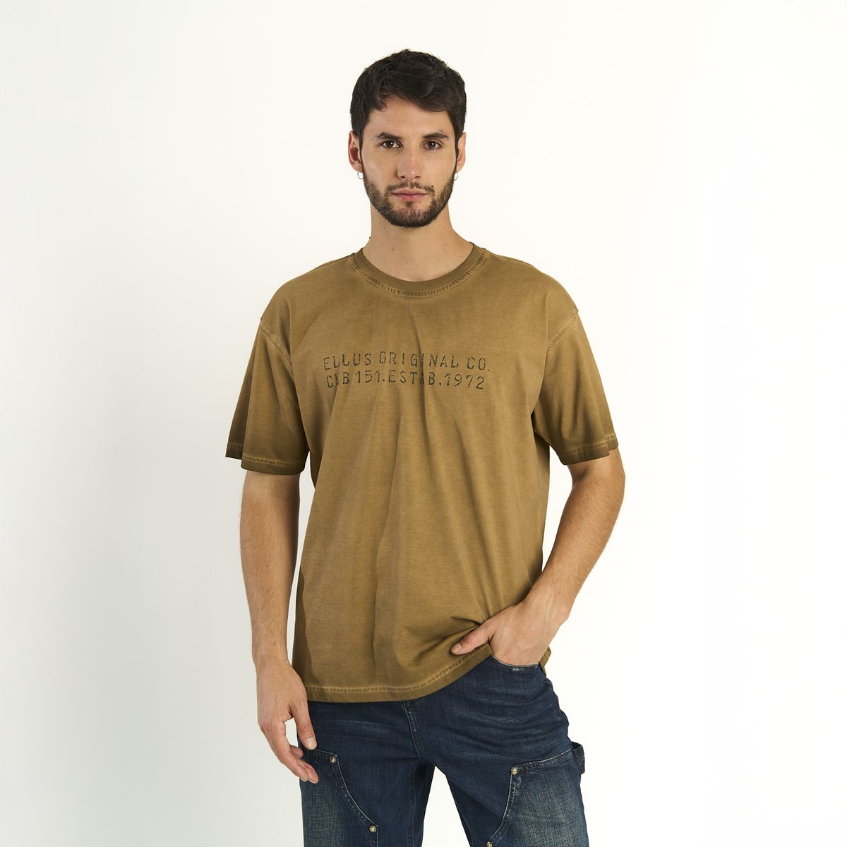 ELLUS - Polera Ellus Algodón Pesado Dirty Wash