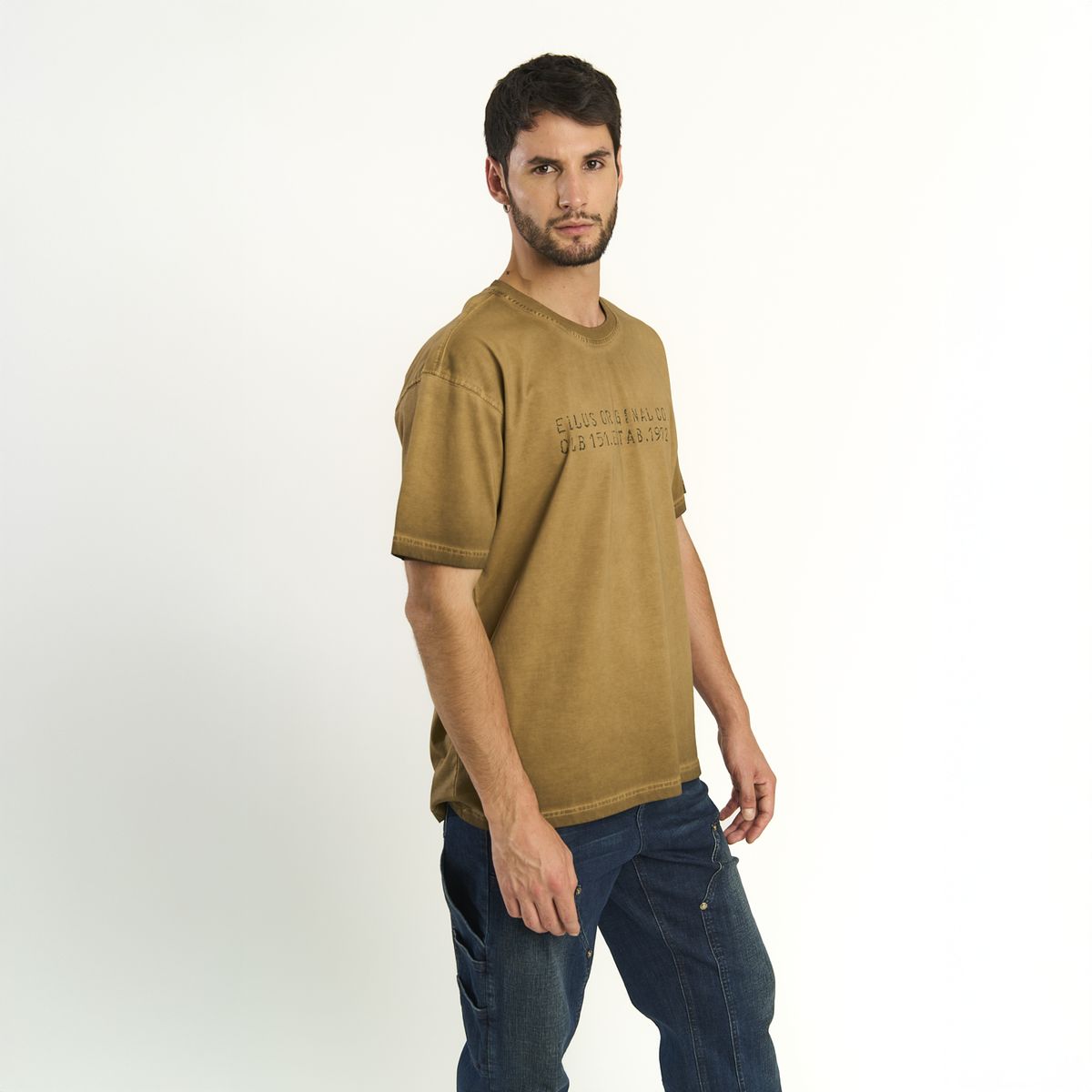 ELLUS - Polera Ellus Algodón Pesado Dirty Wash