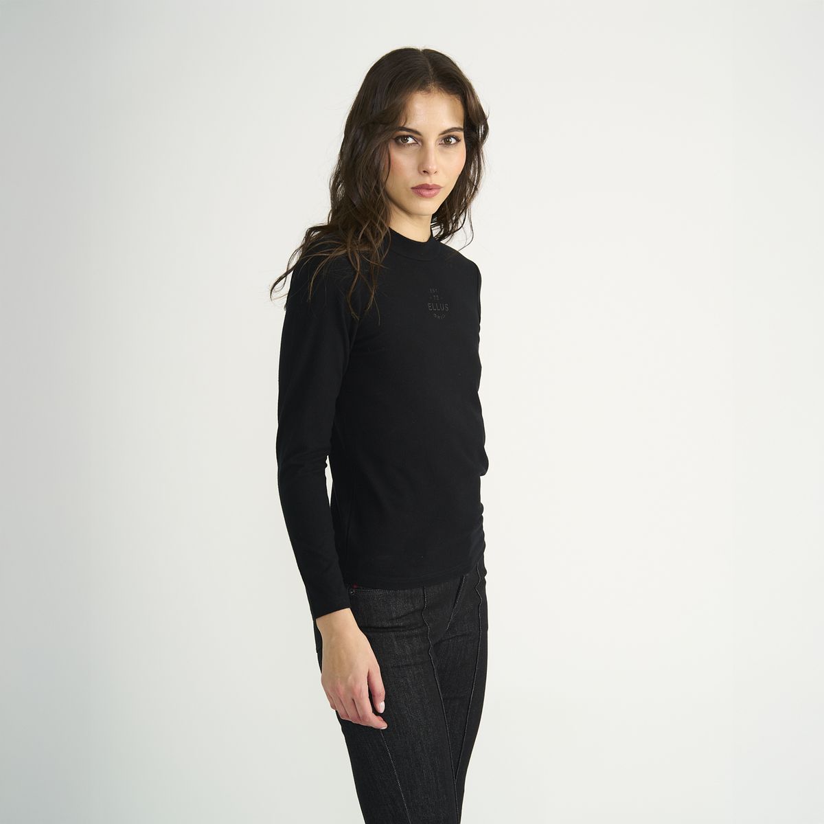 ELLUS - Polera Ellus Mujer Manga Larga Timeless Medio Cuello