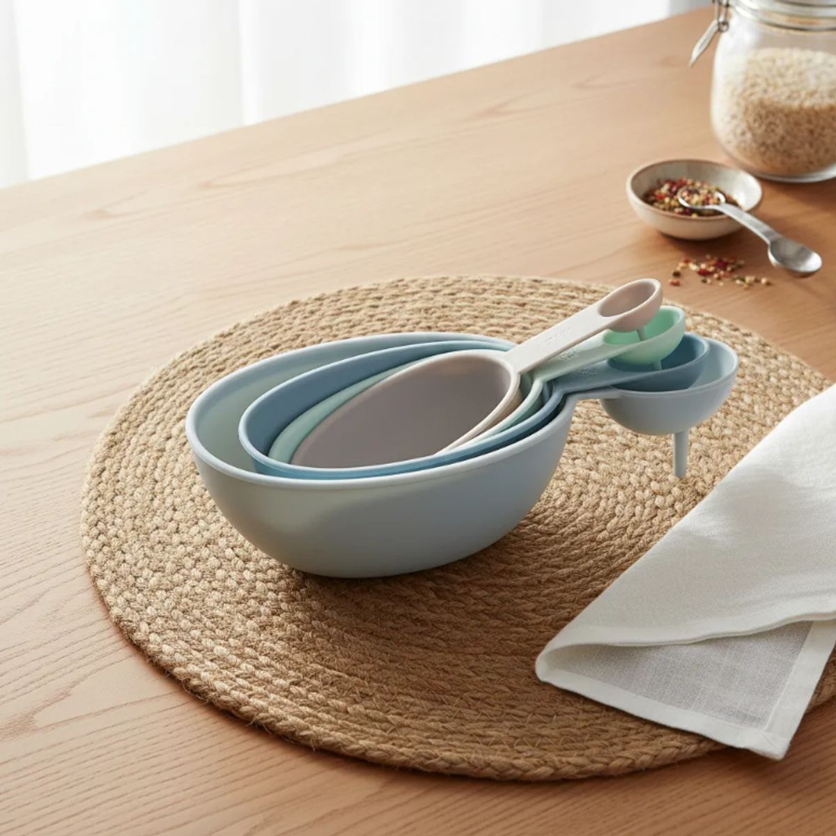 GENERICO - Set de Cucharas Medidoras Plásticas Colores Variados