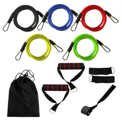 ORCUS - SET 5 TUBOS ELASTICOS DE RESISTENCIA CON MOSQUETÓN