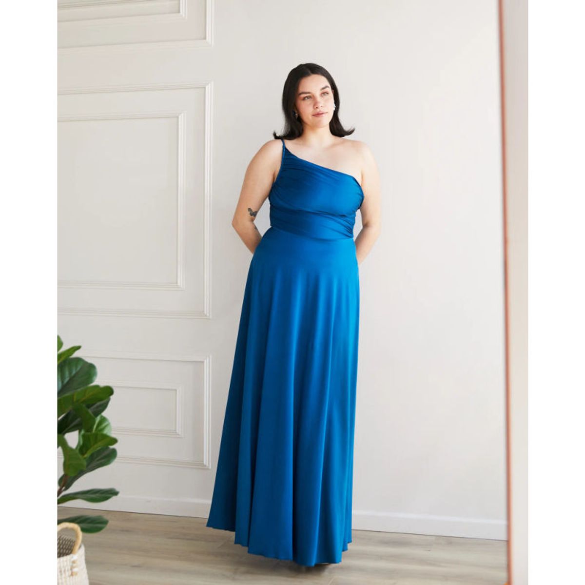 MI PLACARD - Vestido Largo de Fiesta Loreto Turquesa Oscuro
